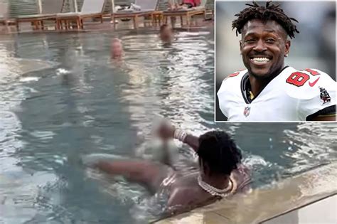 antonio brown nudes|Images of Antonio Brown's nude hotel pool scandal revealed.